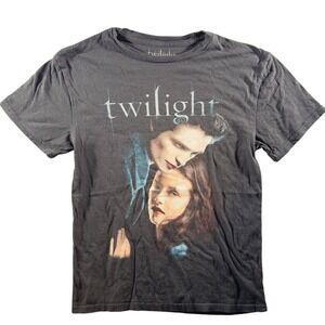 Twilight Saga Edward Bella Graphic T-Shirt Small Charcoal Black 2023